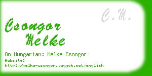 csongor melke business card